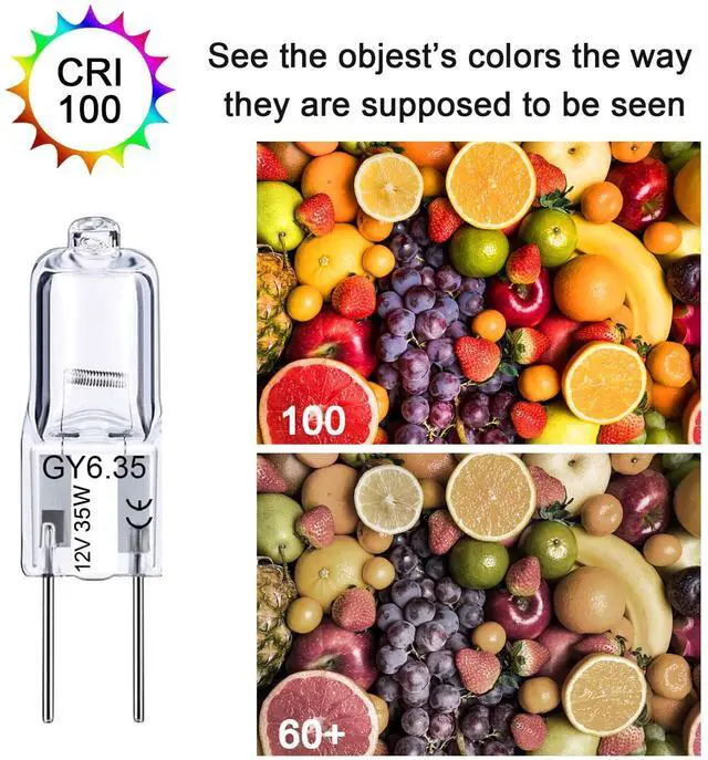 Alt view image 5 of 7 - KEHIPI GY6.35 Halogen Light Bulbs 12 Volt 35 Watt, 12 Pack 2 Pin GY6.35 Base Bulb, Replacement T4 Tubular JCD Type Bulb for Ceiling Lights, Table Lamp, Chandelier, 2700K Warm White, Dimmable