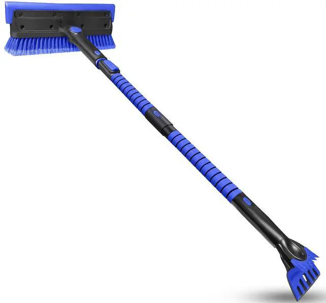 Main image of KEHIPI  56 Inch Truck Snow Brush Scraper Long Handle, Heavy Duty Extendable Snow Broom for SUV, Windshield Ice Scraper with Foam Grip for Car Automobile Vehicle Window - Blue