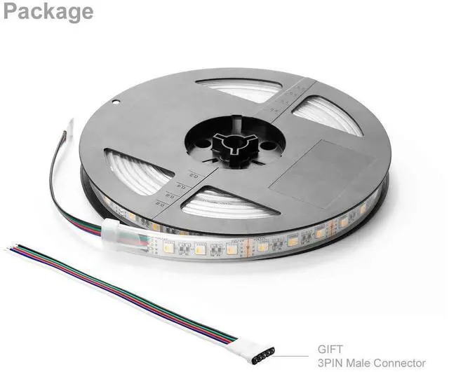 Alt view image 6 of 7 - KEHIPI 5050 RGBW RGB+Warm White(2700K-3000K) 4 Colors in 1 LED Tape Light DC12V 5m 16.4ft 60LED/m Multi-Colored IP67 White 14mm PCB for Bedroom Kitchen Home Decoration(No Adapter or Controller)