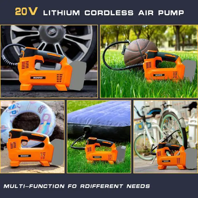 Alt view image 6 of 6 - KEHIPI Tire Inflator for DEWALT Battery Portable Air Compressor for Car, Bicycle, Ball, 20V Auto Tire Pump with Digital Pressure Gauge (Tool Only, NO Battery)