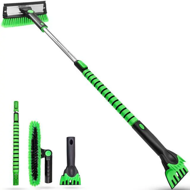 Main image of KEHIPI 50 Inch Truck Snow Brush and Ice Scraper with Squeegee, Long Handle Extendable Windshield Ice Scraper with Foam Grip for SUV Truck Jeep RV Auto Vehicle Window