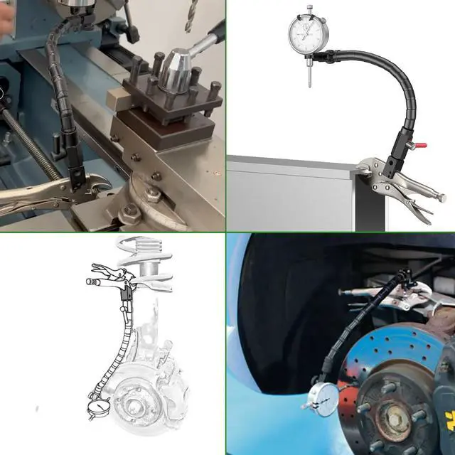 Alt view image 2 of 7 - KEHIPI Premium Disc and Rotor/Ball Joint Gage, 1'' by 0.001'' Indicator and 360 Deg Flexible Stem Holder,Automobile Brake disc Flatness Measurement Tool