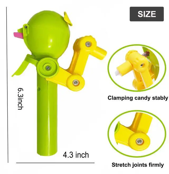 Alt view image 4 of 6 - KEHIPI 4 Pcs Robot Lollipop Holder for Kids, Halloween Lollipop Case, Creative Press-to-Store Toy & Fun Gift for Toddlers Over 3 Years Old