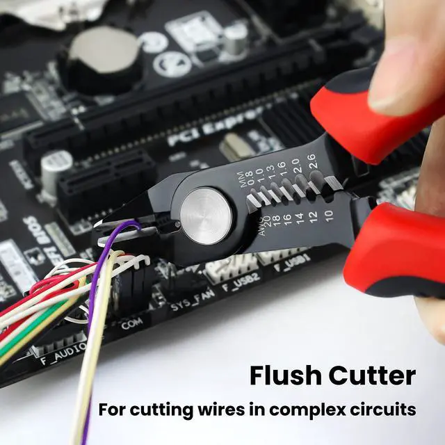 Alt view image 3 of 7 - KEHIPI Wire Cutters 6-Inch Flush Pliers with Supplementary Stripping, Cutting Pliers, Handy and Slim Diagonal Cutters, Sharp Snip