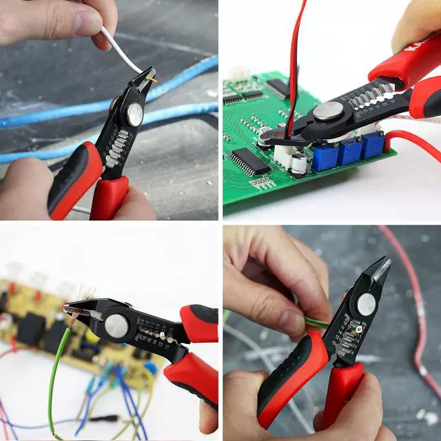 Alt view image 4 of 7 - KEHIPI Wire Cutters 6-Inch Flush Pliers with Supplementary Stripping, Cutting Pliers, Handy and Slim Diagonal Cutters, Sharp Snip