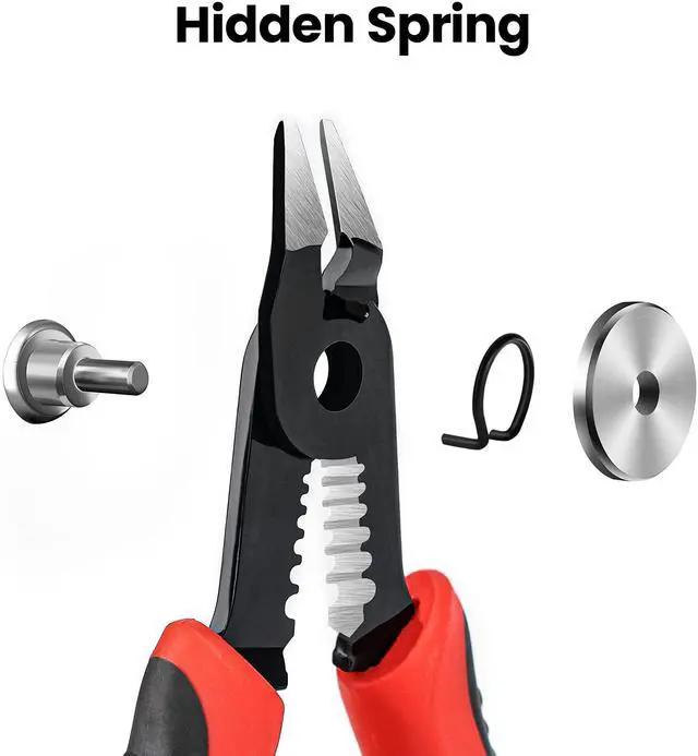 Alt view image 6 of 7 - KEHIPI Wire Cutters 6-Inch Flush Pliers with Supplementary Stripping, Cutting Pliers, Handy and Slim Diagonal Cutters, Sharp Snip