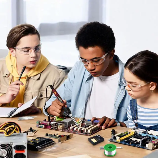 Alt view image 7 of 7 - KEHIPI Soldering Iron Kit, 80W 110V LCD Digital Solder Irons, Portable Welding Tools with Ceramic Heater, Accurate 356°F-896°F, for Metal, Jewelry Electrical Repairs, DIY