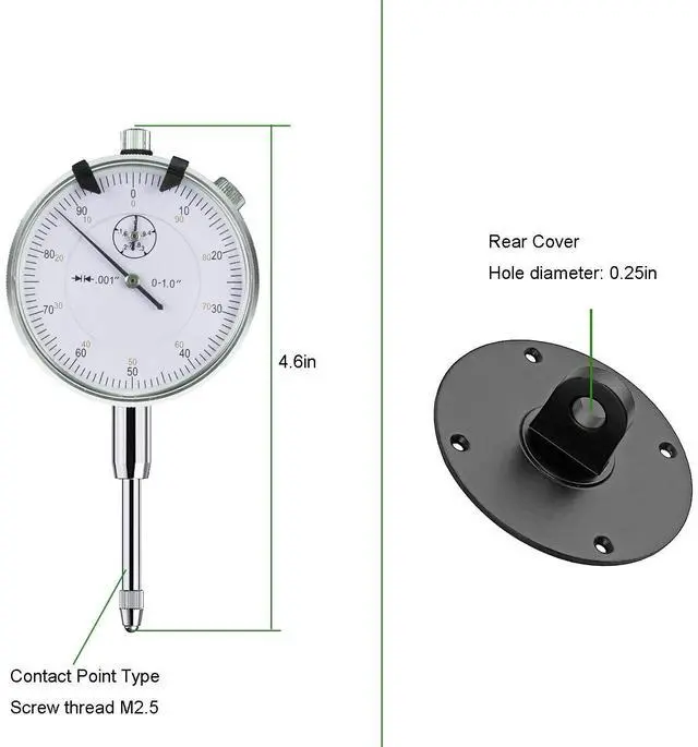 Alt view image 6 of 7 - KEHIPI Premium Disc and Rotor/Ball Joint Gage, 1'' by 0.001'' Indicator and 360 Deg Flexible Stem Holder,Automobile Brake disc Flatness Measurement Tool
