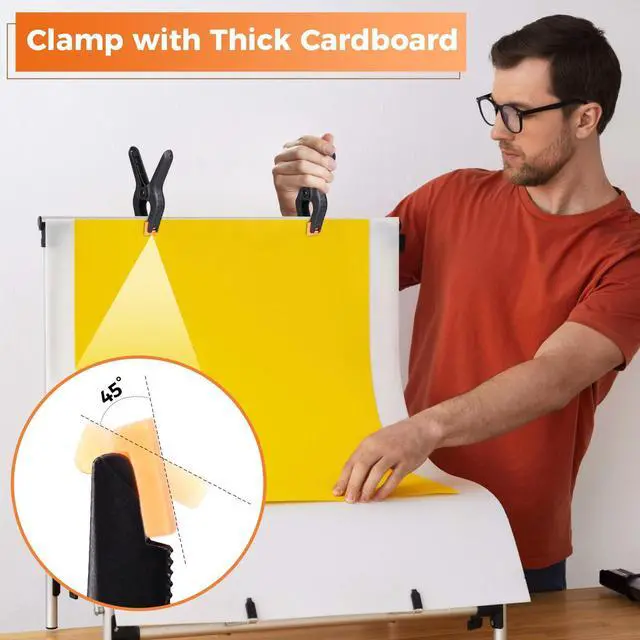 Alt view image 4 of 7 - KEHIPI Heavy Duty Spring Clamps, 3.7 Inch Small Heavy Duty Clip with 1.6 Inch Jaw Opening, Non-Slip Handle, Strong Grip Clips for Woodworking, Photography, Crafting, and DIY Projects (12 pack)