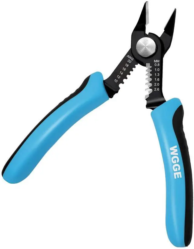 Main image of KEHIPI Wire Cutters Precision Flush Pliers with Supplementary Stripping, Cutting Pliers, Handy and Slim Diagonal Cutters, Ultra Sharp Wire Cutter, 10-20AWG wire stripper (6 inch)