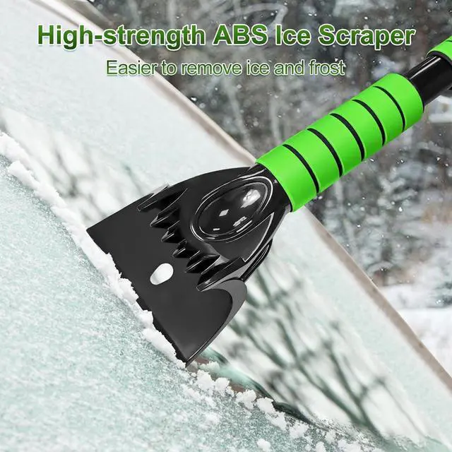 Alt view image 5 of 6 - KEHIPI 44 Inch Ice Scraper and Snow Brush for Car Windshield, Extendable Snow Removal Brush with Foam Grip for Truck SUV Vehicle Window - Green