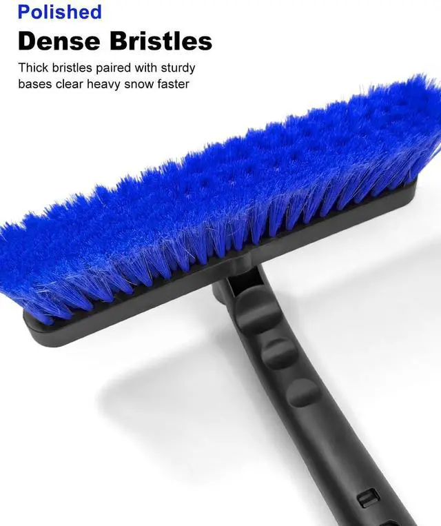 Alt view image 3 of 7 - KEHIPI Ice Scraper with Snow Brush for Car Windshield, Upgraded Extendable Snow Brush with Foam Grip for Truck SUV Vehicle Window - Blue