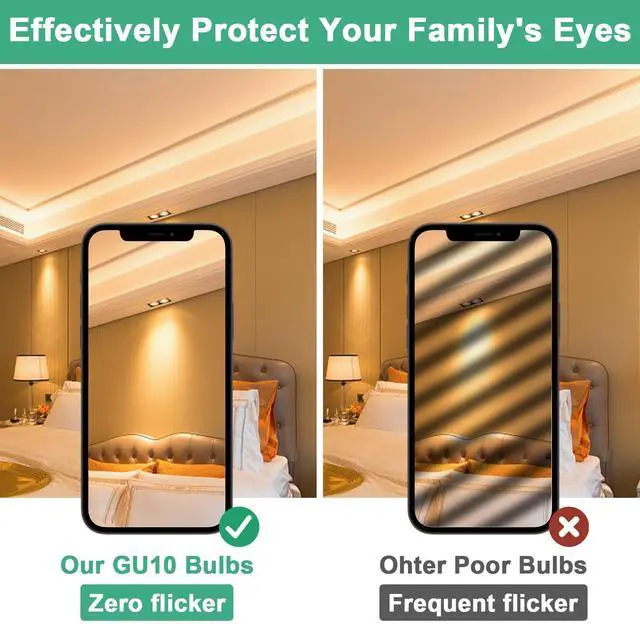 Alt view image 7 of 7 - KEHIPI GU10 Halogen 35W Bulbs, Dimmable MR16 GU10+C 120V 35W for Track, Recessed, Candle Warmer, Range Hood Light Bulbs, 2700K Warm White, Pack of 4