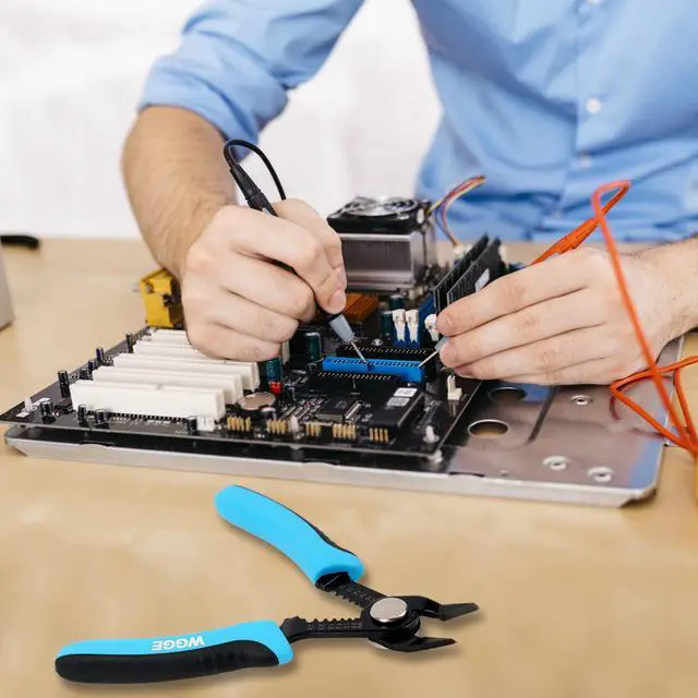 Alt view image 7 of 7 - KEHIPI Wire Cutters Precision Flush Pliers with Supplementary Stripping, Cutting Pliers, Handy and Slim Diagonal Cutters, Ultra Sharp Wire Cutter, 10-20AWG wire stripper (6 inch)