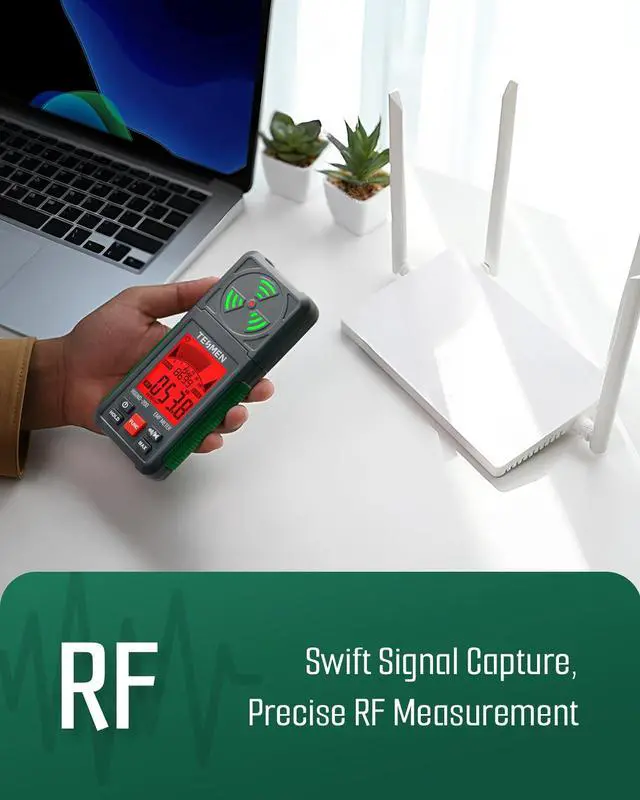 Alt view image 2 of 7 - KEHIPI EMF Meter, Hound-200 EMF Detector: 3-in-1 Portable Electromagnetic Field Radiation Detector for EF, RF, MF, WiFi Signal, Suitable for Home, Office EMF Inspections and Ghost Hunting - Green