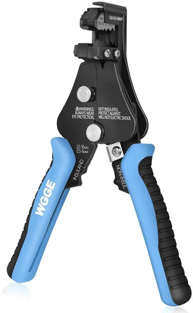 Main image of KEHIPI Automatic Heavy Duty Wire Stripper/Wire Cutter, 3 IN 1 Adjustable Wire Stripper Tool for 8-18 AWG Solid and Stranded Electrical Wire | 10-22 AWG Wire Crimping Tool
