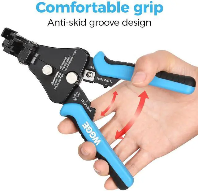 Alt view image 6 of 7 - KEHIPI Automatic Heavy Duty Wire Stripper/Wire Cutter, 3 IN 1 Adjustable Wire Stripper Tool for 8-18 AWG Solid and Stranded Electrical Wire | 10-22 AWG Wire Crimping Tool