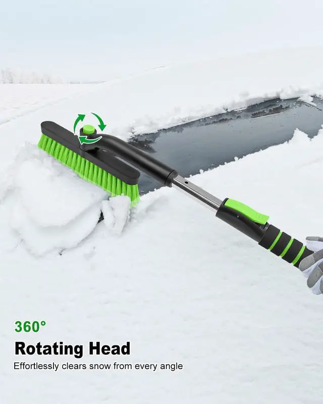 Alt view image 5 of 7 - KEHIPI Ice Scraper with Snow Brush for Car Windshield, Upgraded Extendable Snow Brush with Foam Grip for Truck SUV Vehicle Windows