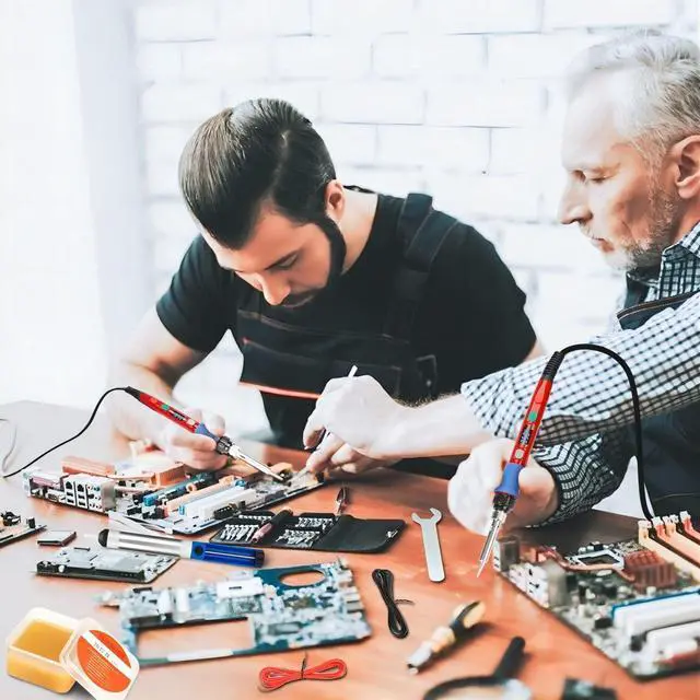 Alt view image 5 of 7 - KEHIPI Soldering Iron Kit, 90W 110V LED Digital Soldering Iron with Ceramic Heater, Adjustable Temperature Soldering Welding Iron Kit, Auto-sleep, Thermostatic Design