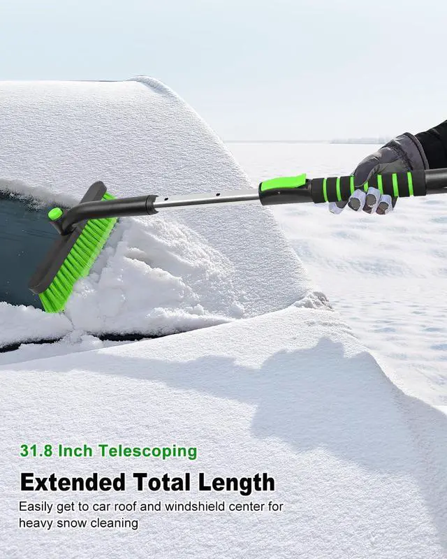 Alt view image 4 of 7 - KEHIPI Ice Scraper with Snow Brush for Car Windshield, Upgraded Extendable Snow Brush with Foam Grip for Truck SUV Vehicle Windows