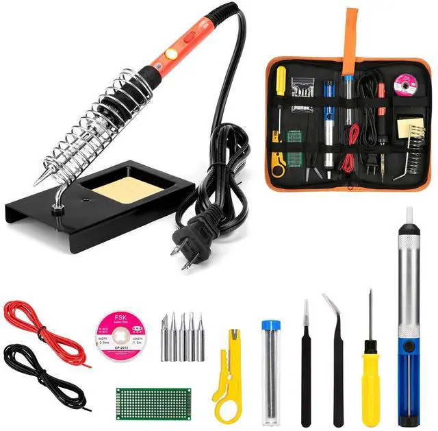 Main image of KEHIPI Soldering Iron Kit, 60W Upgraded Soldering Kits Adjustable Temperature Welding Tool Solder Irons Pen with On/Off Switch Use for Electrical Repairs