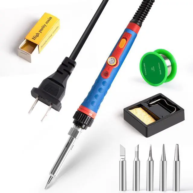 Main image of KEHIPI Soldering Iron Kit, 60W 110V Soldering Welding Kit with Ceramic Heater, 10 in 1 Adjustable Temperature Welding Tools, Solder Irons Pen for Metal, Jewelry, Electric Repairing, DIY