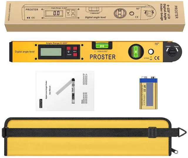 Alt view image 7 of 7 - KEHIPI Digital Angle Finder Gauge - Aluminum Angle Finder 16 inch 400mm with LCD Vertical Horizontal Spirit Level and Magnetic Base for Woodworker