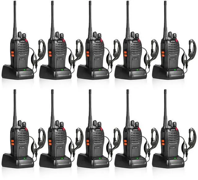 Main image of KEHIPI 666S 10 Pack walkie talkies for Adults Long Range Rechargeable with Headphones and Li-ion Battery,Two Way Radio has VOX/Noise Reduction/TOT/Flashlight/Monitoring/Scan Function10 Pack