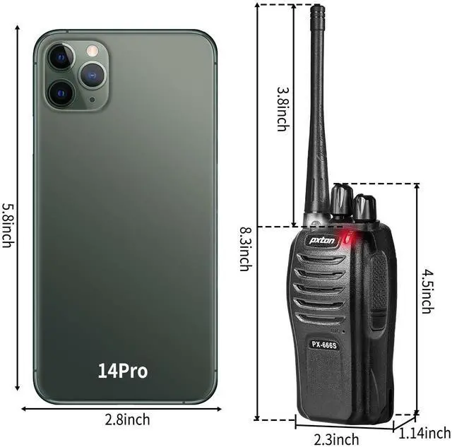 Alt view image 5 of 7 - KEHIPI 666S walkie talkies Long Range Rechargeable for Adults with Headphones and Li-ion Battery,2 Way radios has VOX/Noise Reduction/TOT/Flashlight/Monitoring/Scan Function4 Pack