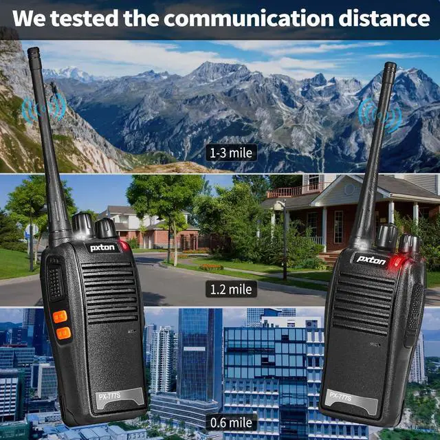 Alt view image 6 of 7 - KEHIPI 777S Rechargeable walkie talkies for Adults Long Range with Earpieces and Li-ion Battery,Two Way radios has VOX/TOT/Emergency Alarm/Battery Low Alert/Flashlight/Scan Function2 Pack
