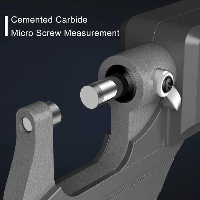 Alt view image 5 of 6 - KEHIPI Digital Outside Micrometer (0-1/25mm), 0.00005"/0.001mm Precision, Inch/Metric Dual Reading, Machinist Thickness Gauge with Large LCD.