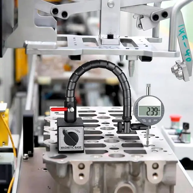 Alt view image 6 of 7 - KEHIPI Dial Indicator Magnetic Base, Digital Dial Indicator Tools Set for Alignment, Precise Measurement Tool with Flex Arm Base and Indicator Combo