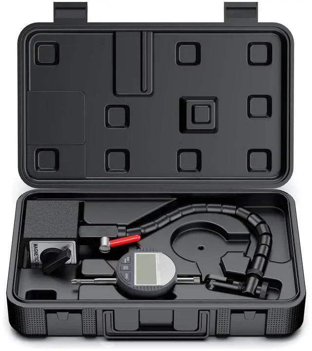 Alt view image 7 of 7 - KEHIPI Dial Indicator Magnetic Base, Digital Dial Indicator Tools Set for Alignment, Precise Measurement Tool with Flex Arm Base and Indicator Combo