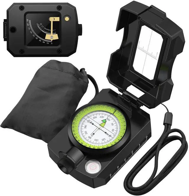 Main image of KEHIPI IP54 Hiking Compass Professional Military Compass Aluminum Alloy Camping Compass Waterproof with Sighting Clinometer