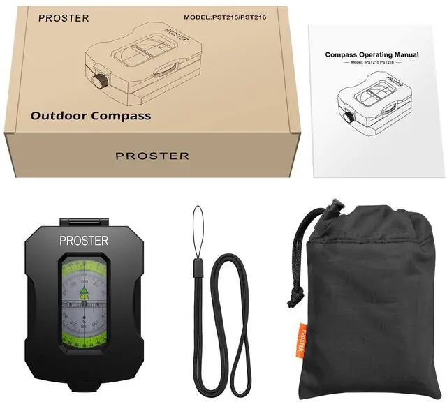 Alt view image 7 of 7 - KEHIPI IP54 Hiking Compass Professional Military Compass Aluminum Alloy Camping Compass Waterproof with Sighting Clinometer