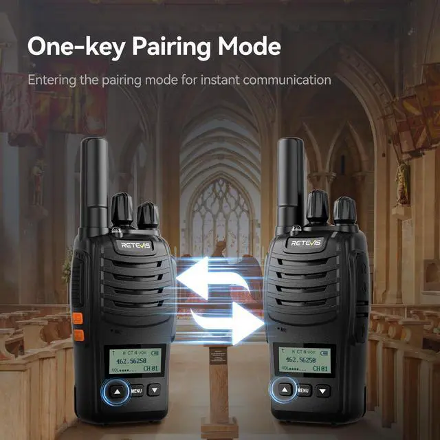 Alt view image 6 of 7 - KEHIPI H777D 2 Way Radio for Adults with LCD Screen, USB-C Charging, FRS Long Range Handheld Commercial Walkie Talkies, Compact Hand Free Rechargeable, for Bussiness Retail Warehouse(20 Pack)