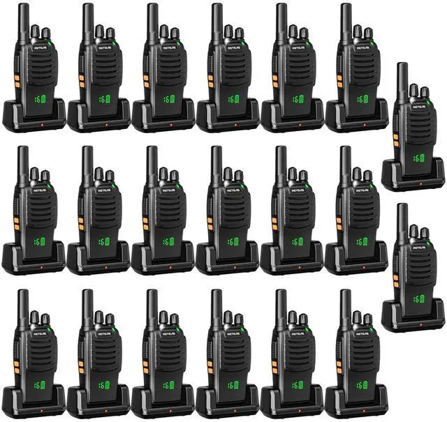 Main image of KEHIPI H777H Two Way Radios Long Range Rechargeable,Compact Walkie Talkies,Intuitive,Channel,Power Display,USB-C Charging,Hands Free,Business radios for Manufacturer,Healthcare,School (20 Pack)
