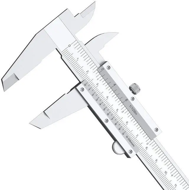 Alt view image 7 of 7 - KEHIPI Vernier Caliper 6 Inch, 6" Non Digital Caliper, 0-6Inch/0-150mm, 1/128 inch/0.05mm High Precision Caliper, Measuring Caliper Tool