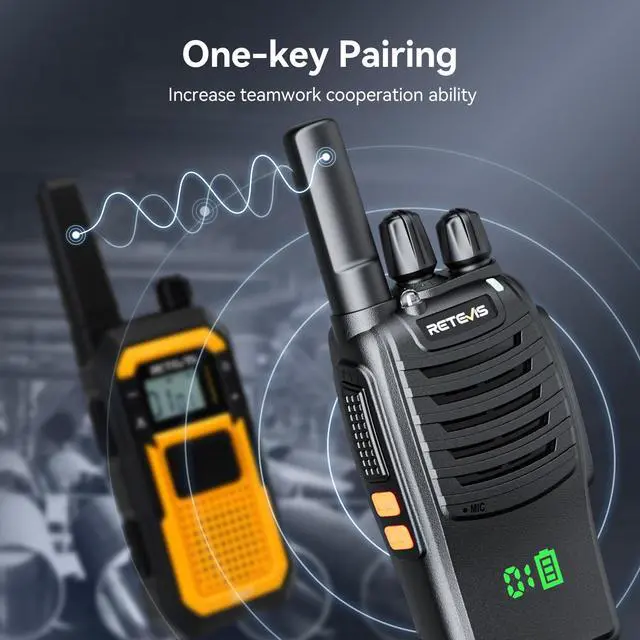 Alt view image 5 of 7 - KEHIPI H777H Two Way Radios Long Range Rechargeable,Compact Walkie Talkies,Intuitive,Channel,Power Display,USB-C Charging,Hands Free,Business radios for Manufacturer,Healthcare,School (20 Pack)