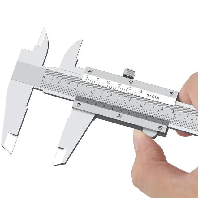 Alt view image 2 of 7 - KEHIPI Vernier Caliper 6 Inch + Stainless Steel Feeler Gauge 32 Blade, 6" Stainless Steel Non Digital Caliper, 0-6Inch/0-150mm0.02mm/0.001" High Precision Caliper