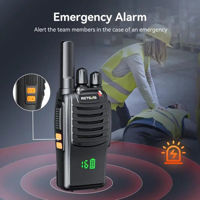 Alt view image 7 of 7 - KEHIPI H777H Two Way Radios Long Range Rechargeable,Compact Walkie Talkies,Intuitive,Channel,Power Display,USB-C Charging,Hands Free,Business radios for Manufacturer,Healthcare,School (20 Pack)