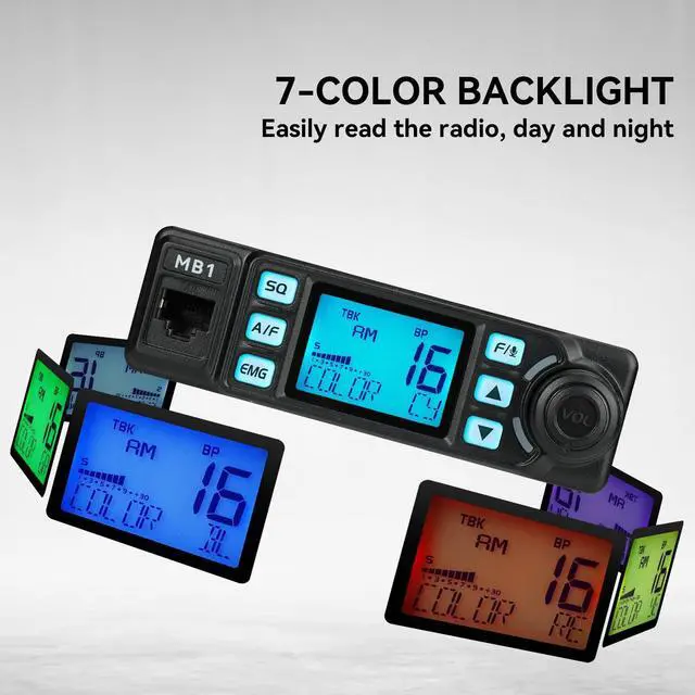 Alt view image 5 of 7 - KEHIPI MB1 40-Channel CB Radio, AM/FM Professional CB Radio with Noise Reduction, Travel Essentials, Instant Channel 9/19, RF Gain, VOX, External Speaker Jack, Easy to Operate Emergency Radio, Black