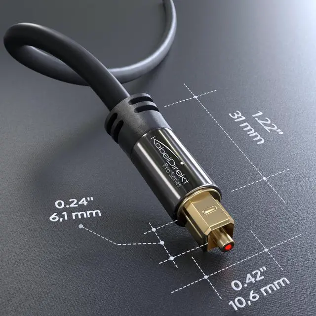 Alt view image 7 of 7 - KEHIPI Optical Audio Cable 6ft Designed in Germany Digital Optical Audio Cable for Soundbar, Fiber Optic, TOSLINK (for soundbars, TV, Stereo Systems, amps, PS4/Xbox One & More)