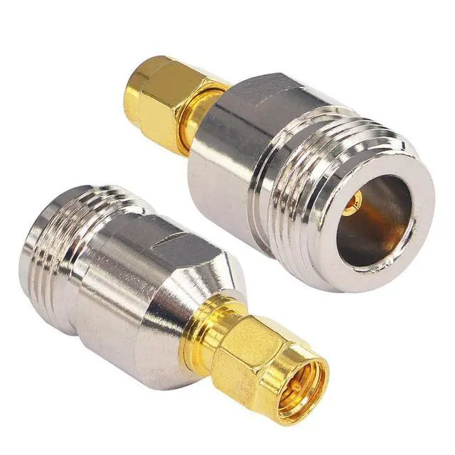 Alt view image 5 of 6 - KEHIPI RF Coax Antenna Adapter N Type Female to SMA Male(Pin) Coaxial Cable Connector Converter for Antennas Broadcast Radios WiFi Pack of 2