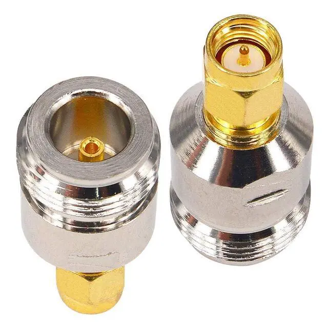 Alt view image 3 of 6 - KEHIPI RF Coax Antenna Adapter N Type Female to SMA Male(Pin) Coaxial Cable Connector Converter for Antennas Broadcast Radios WiFi Pack of 2