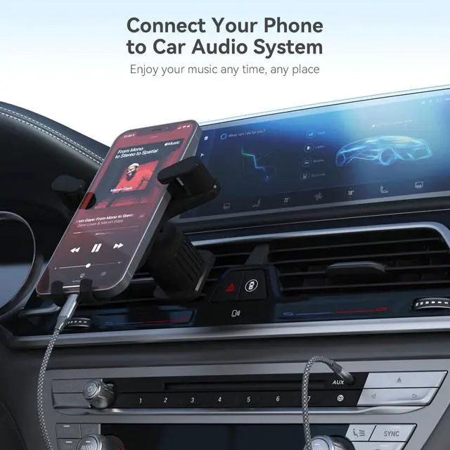 Alt view image 6 of 7 - KEHIPI USB C to 3.5mm Audio Aux Jack Cable, Type C to 3.5mm Headphone Car Stereo Cord Compatible with iPhone 15 Pro Max 15 Plus, Samsung Galaxy S21~24 Note 20, Pixel 4 5 XL, iPad Pro (Black, 3.3ft)