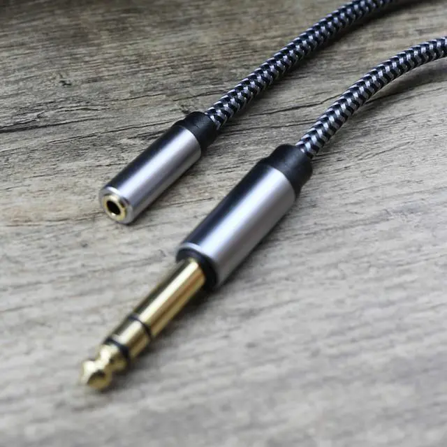 Alt view image 2 of 7 - KEHIPI 3.5mm to 1/4 Adapter, 6.35mm 1/4" Male to 3.5mm 1/8" Female TRS Stereo Audio Cable, Nylon Braid Compatible for Amplifiers, Guitar, Piano, Home Theater Devices