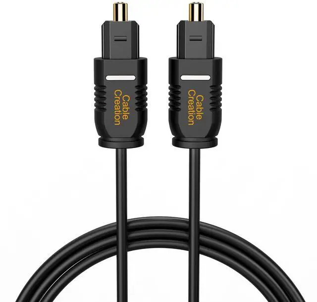 Main image of KEHIPI Optical Digital Audio Cable 15FT 2-Pack, Thin Fiber Optic Gold Plated Optical S/PDIF Cord for Home Theater, Sound Bar, TV, PS4, Xbox, DVD/CD Player, Game Console& More, Black