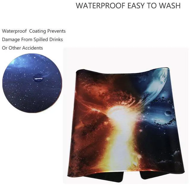 Alt view image 4 of 7 - KEHIPI XXL Professional Large Mouse Pad & Computer Game Mouse Mat (35.4x15.7x0.1IN, 90x40 fireball007)