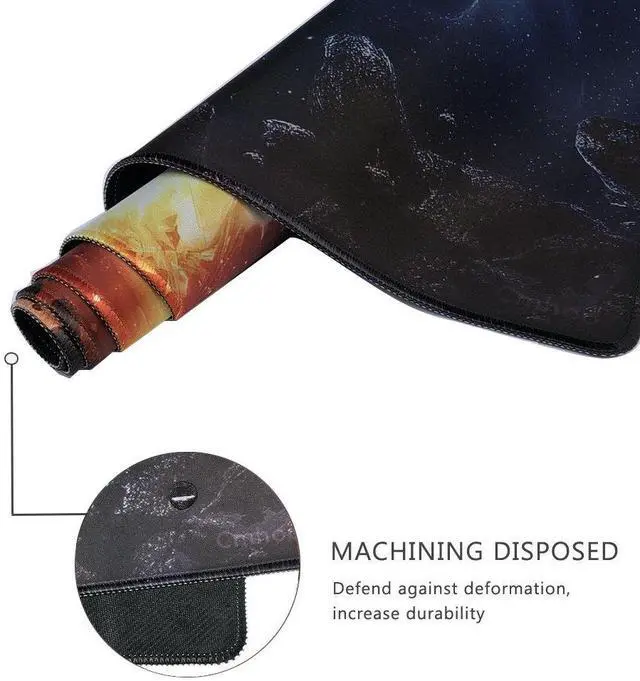 Alt view image 3 of 7 - KEHIPI XXL Professional Large Mouse Pad & Computer Game Mouse Mat (35.4x15.7x0.1IN, 90x40 fireball007)